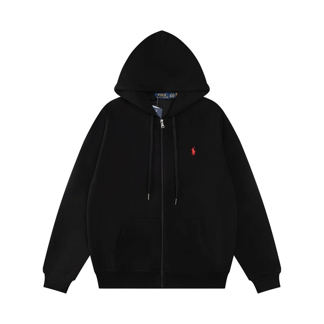 Polo Black(red) Zip Hoodie