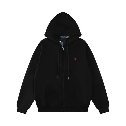 Polo Black(red) Zip Hoodie
