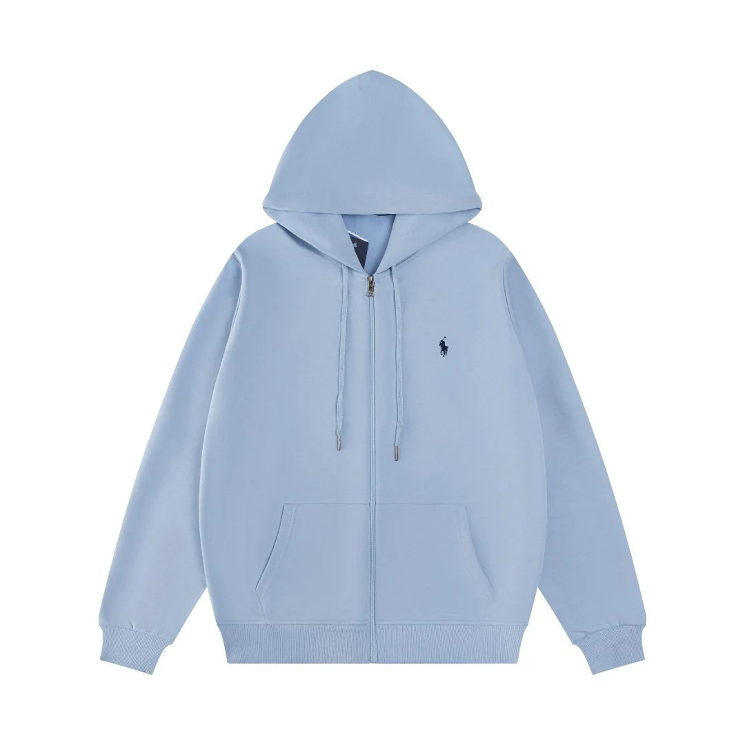 Polo Blauer Zip Hoodie