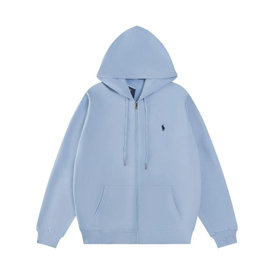 Polo Blauer Zip Hoodie