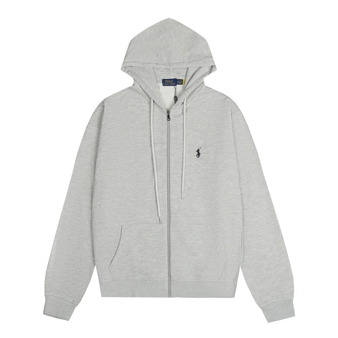 Polo Grey Zip Hoodie