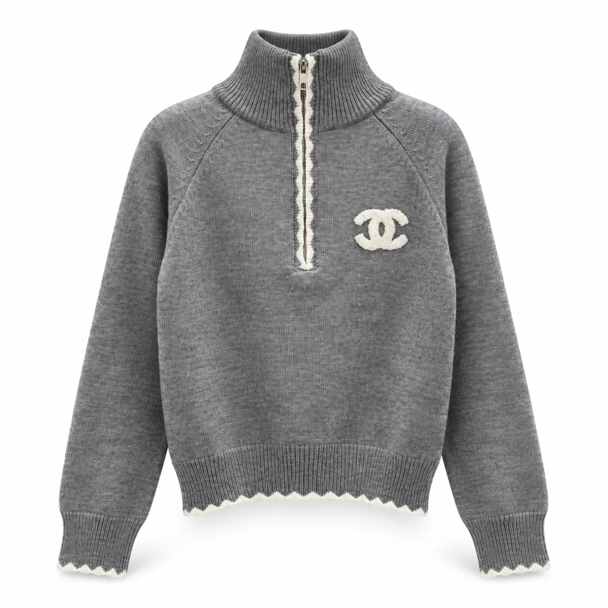 "CC" Zip Sweater