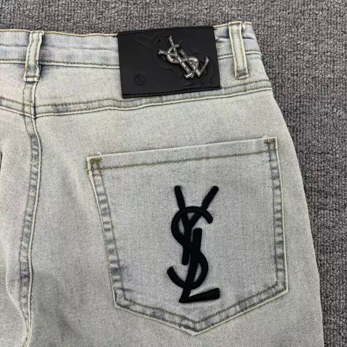"YSL" pocket jeans