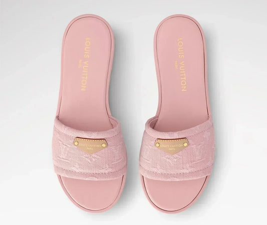 “LV“ Denim Sandalen